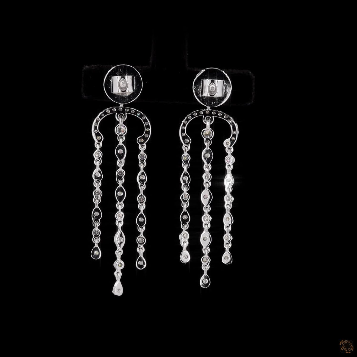 The Celeste White Gold Diamond Dangle Earrings