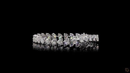 The Serenade Bracelet – White Gold Heart-Cut Lab-Grown Diamond Tennis Bracelet