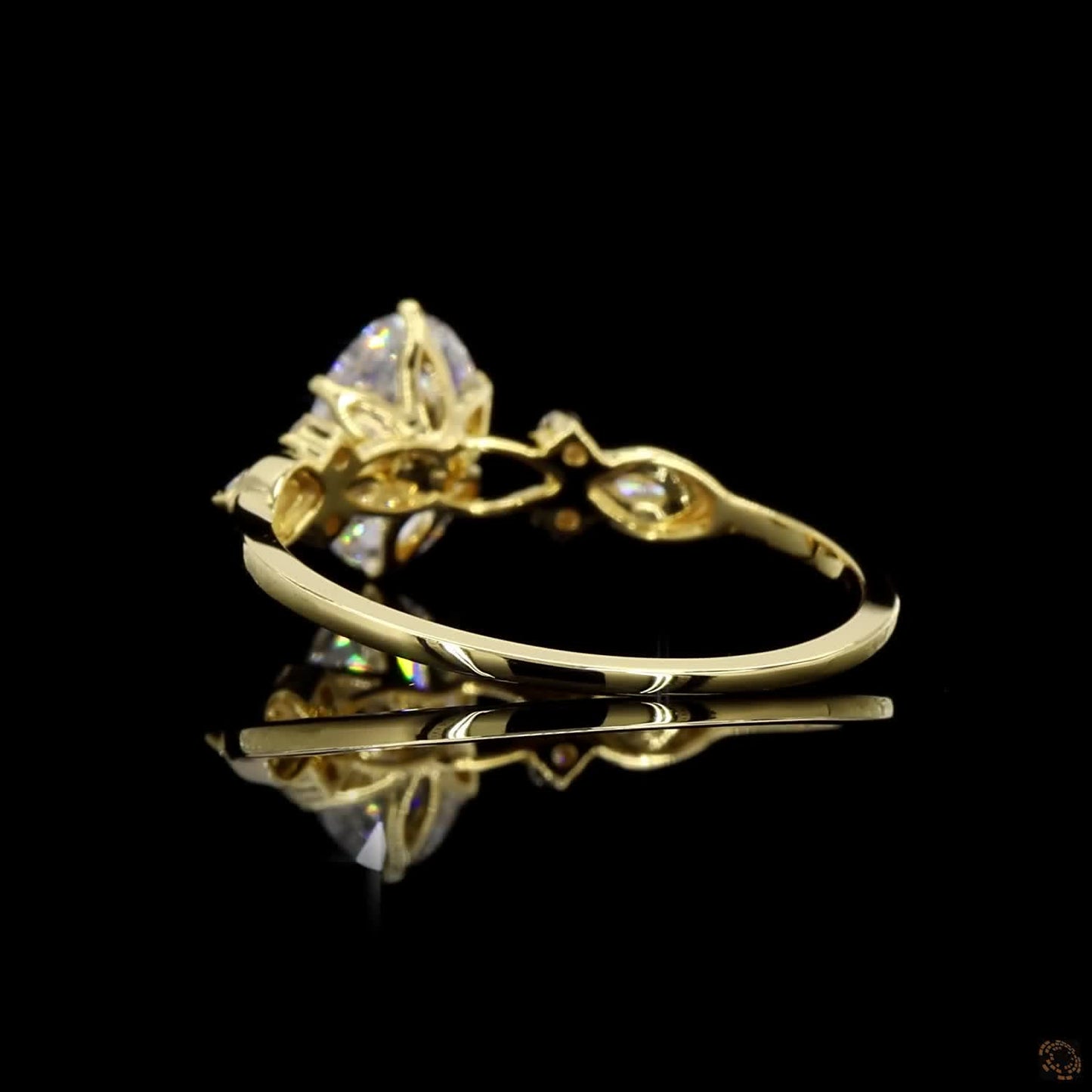 The Enchanted Yellow Gold Oval Diamond Ring