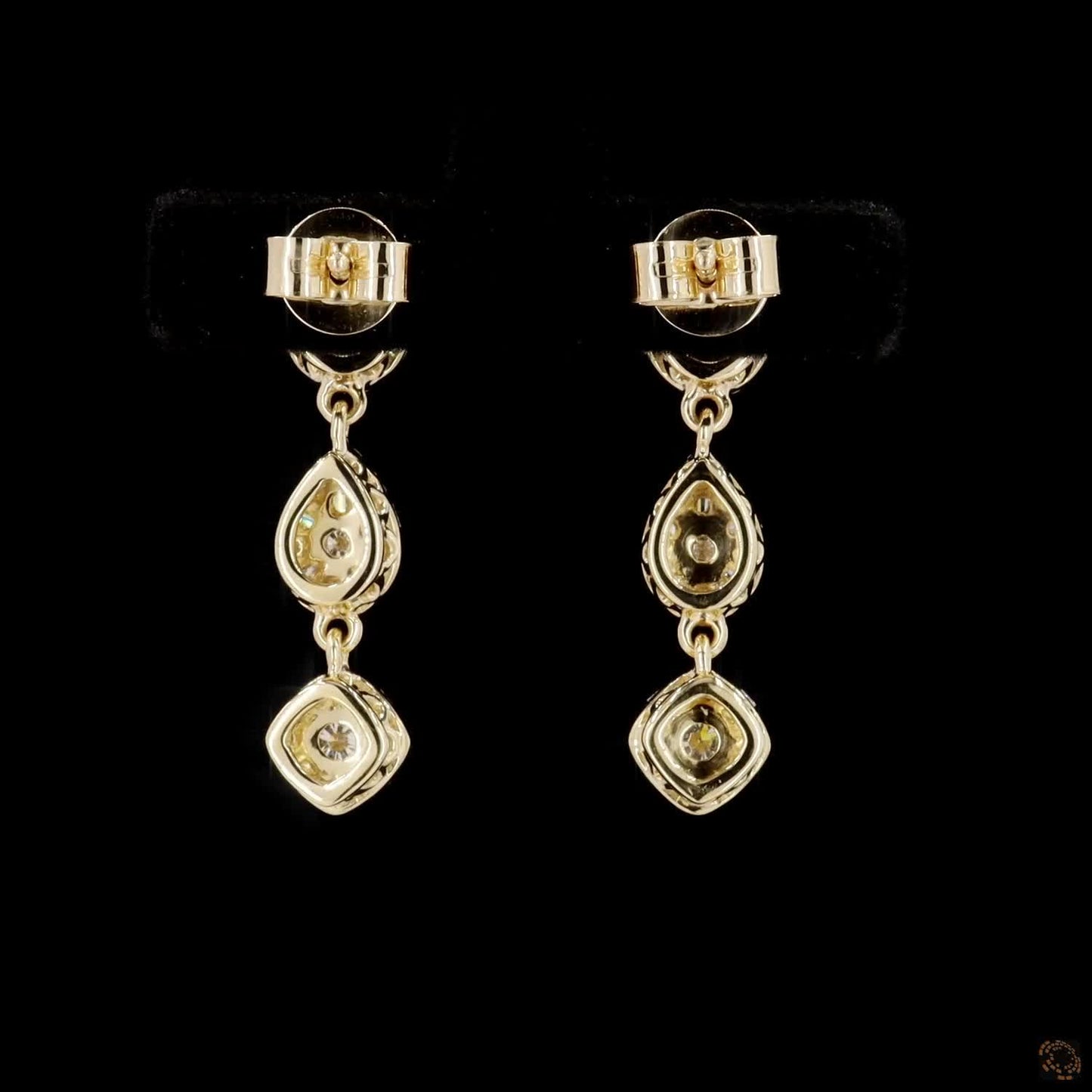 The Celeste Yellow Gold Diamond Drop Earrings
