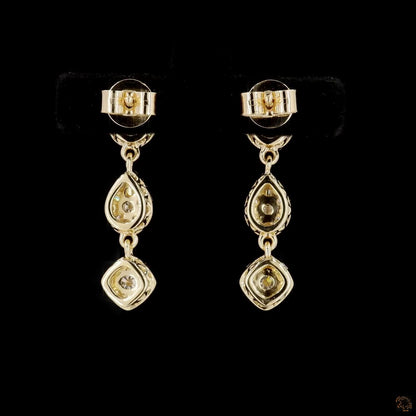 The Celeste Yellow Gold Diamond Drop Earrings
