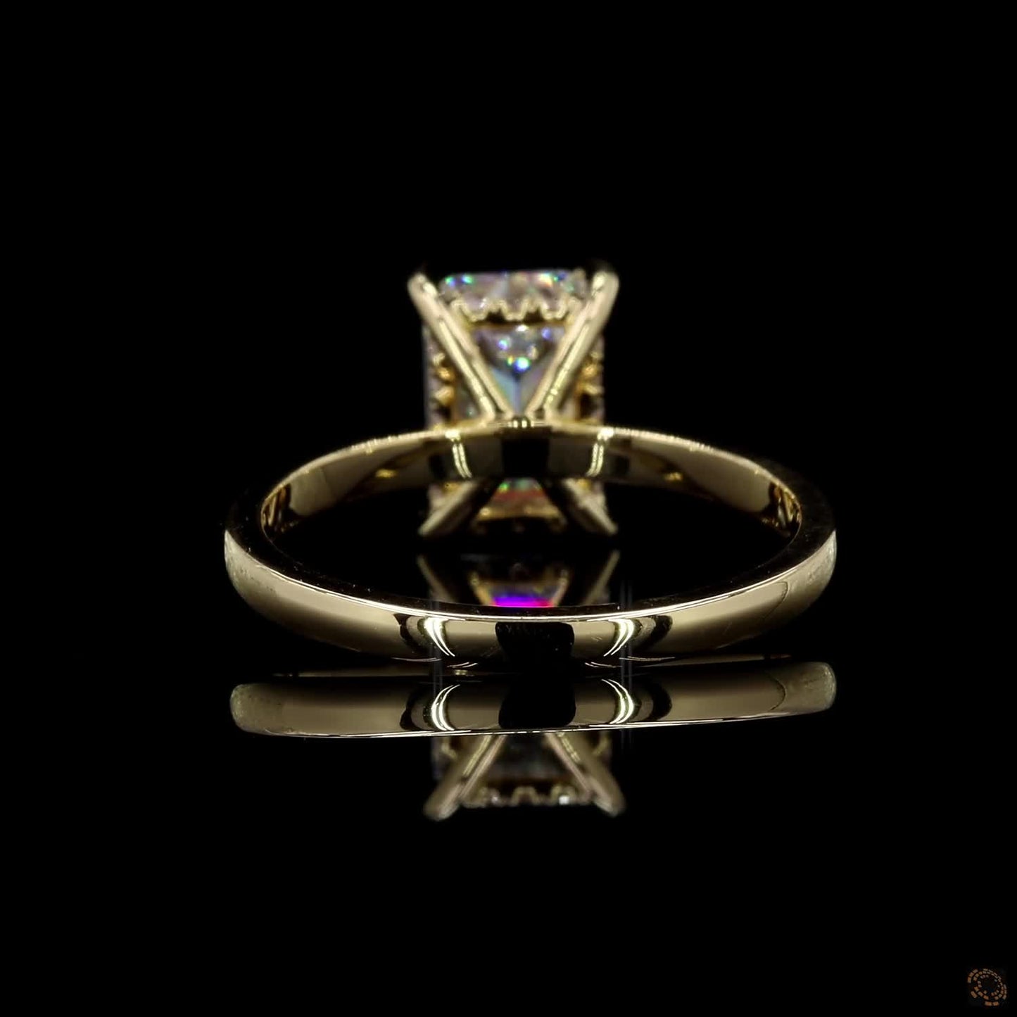 The Luster Yellow Gold Emerald Diamond Ring