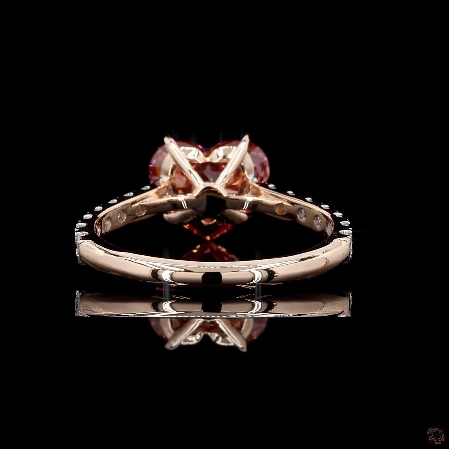 The Exquisite White Gold Heart & Round Diamond Ring