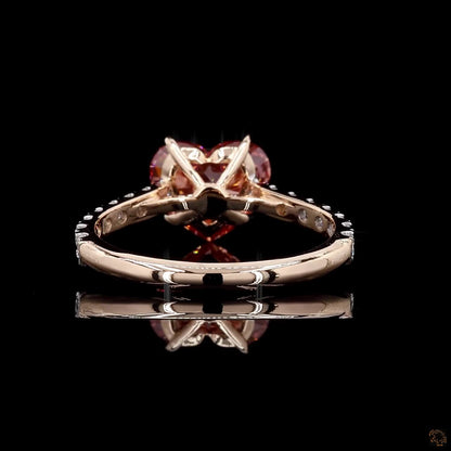 The Exquisite White Gold Heart & Round Diamond Ring
