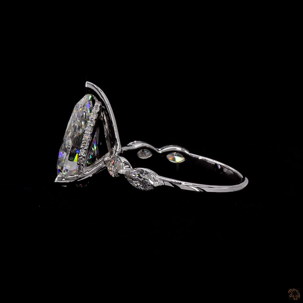 The Luster Yellow Gold Pear & Marquise Diamond Ring