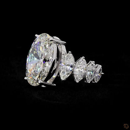 Aurielle – Oval & Marquise Diamond Crown Ring