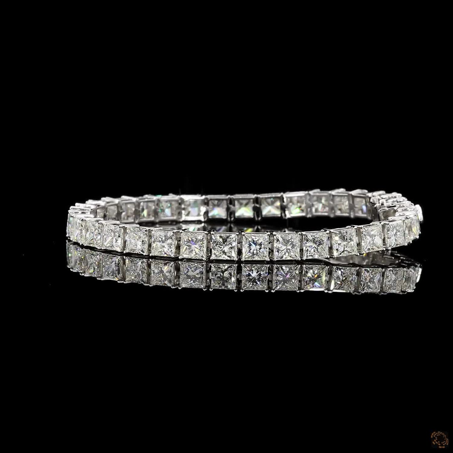 The Serenade Princess-Cut Diamond Tennis Bracelet in White Gold
