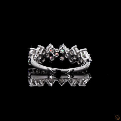 The Exquisite White Gold Diamond Cluster Ring