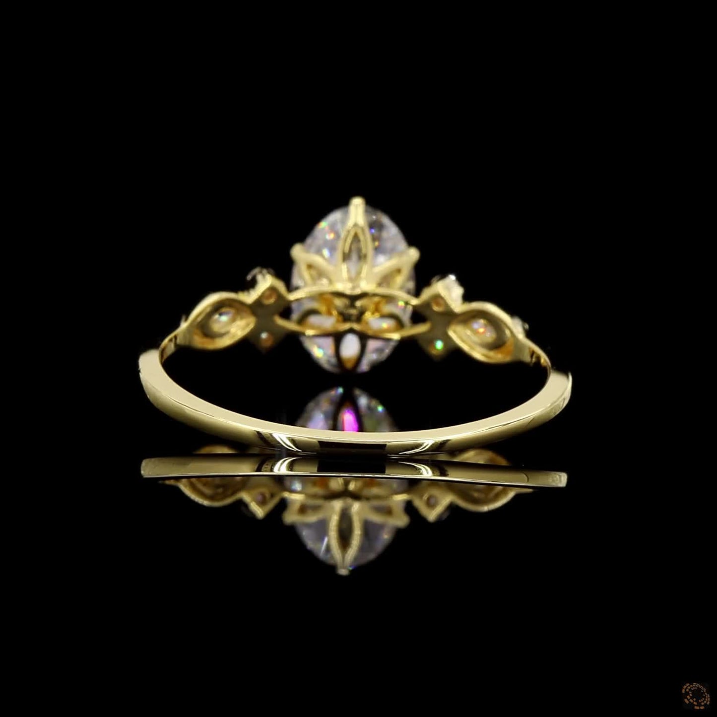 The Enchanted Yellow Gold Oval Diamond Ring