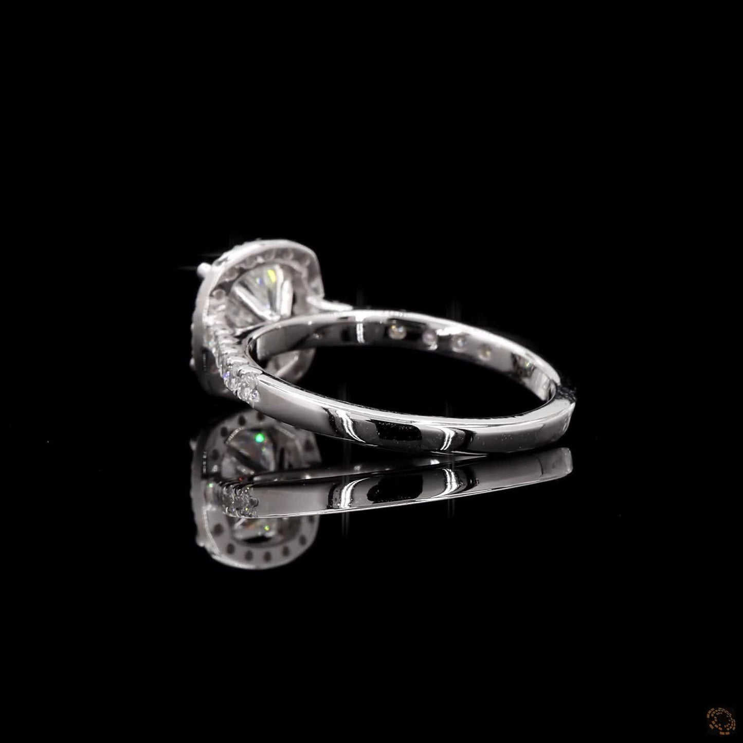 The Enchanted White Gold Round Diamond Halo Ring