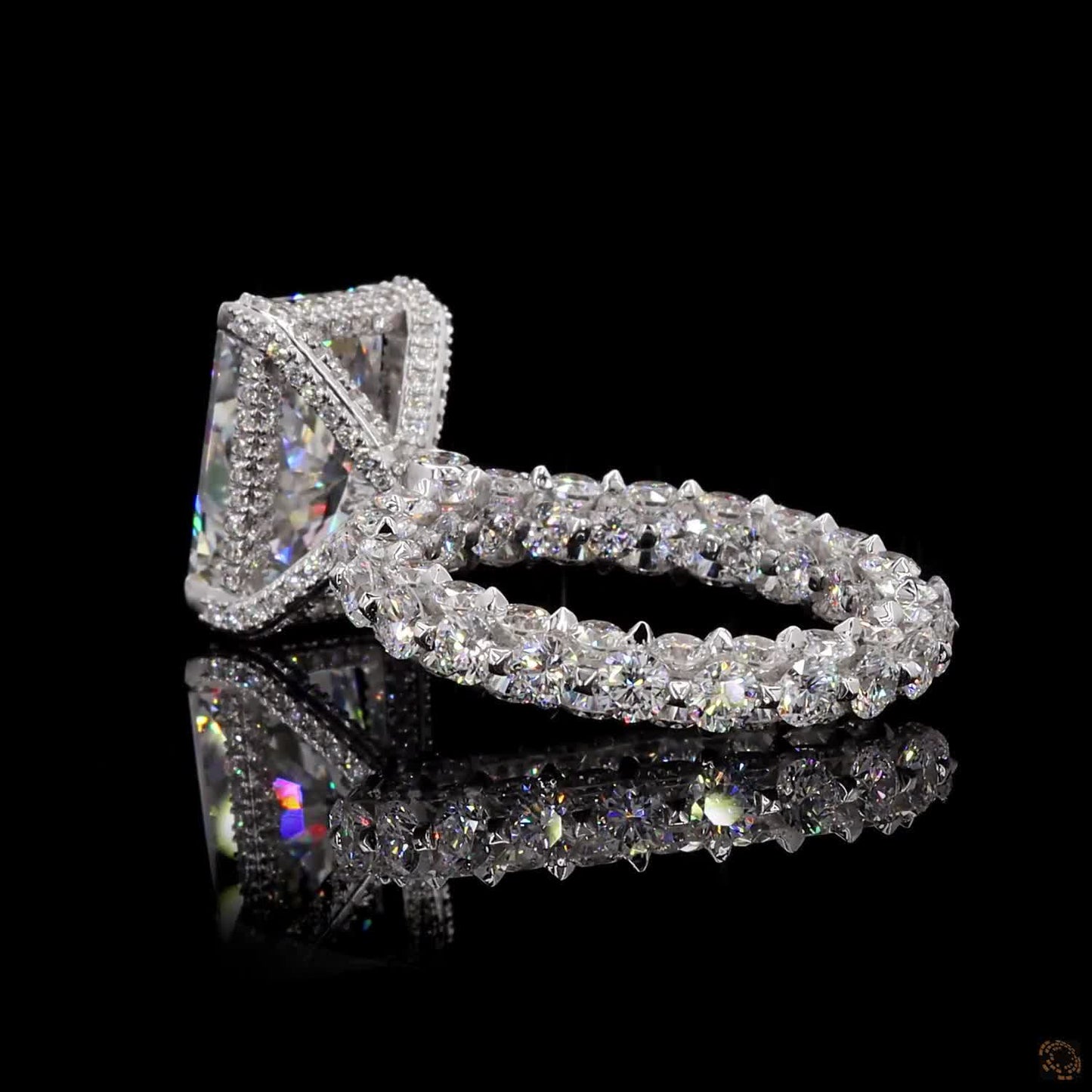 The Luster White Gold Radiant Diamond Ring