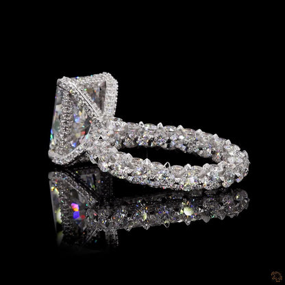 The Luster White Gold Radiant Diamond Ring