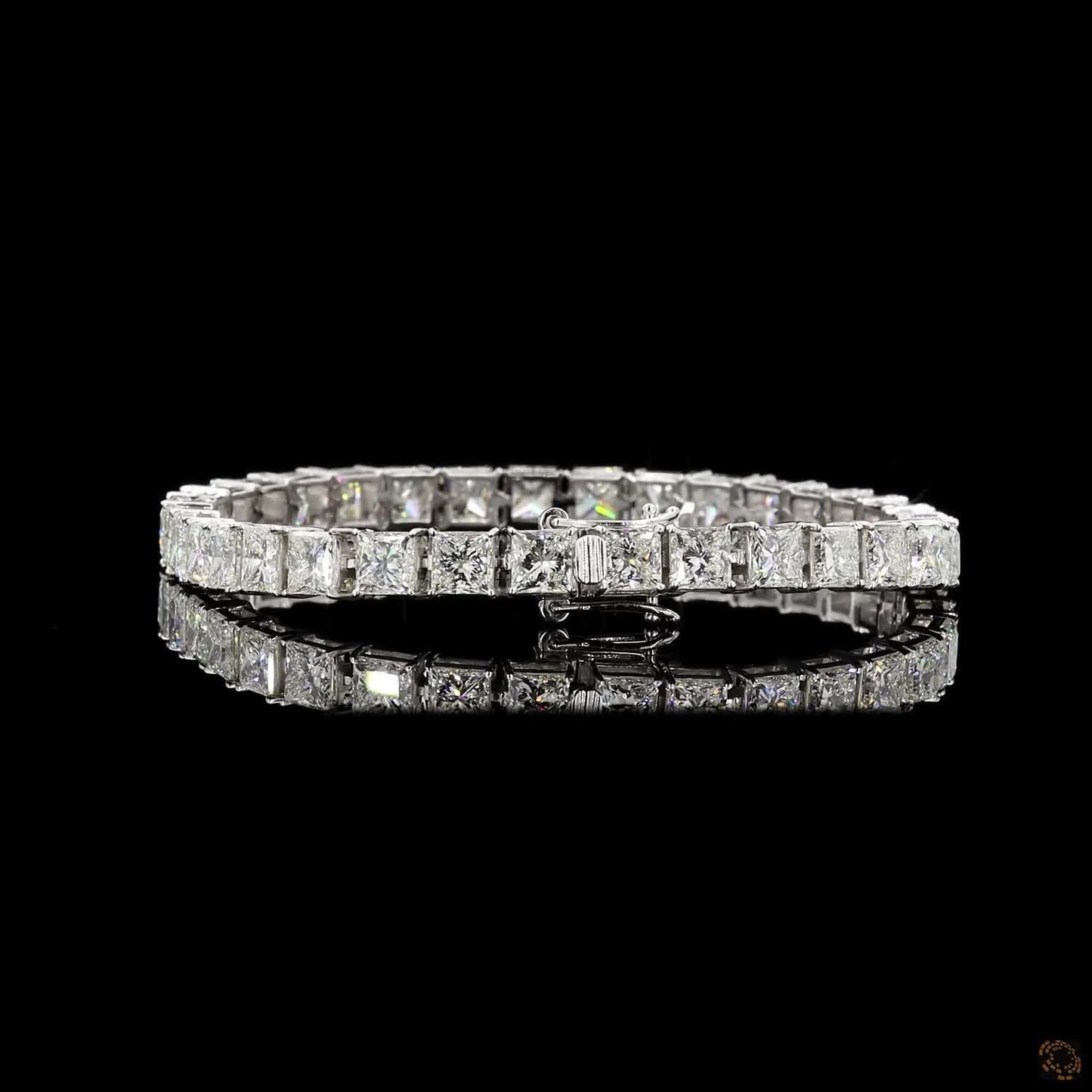 The Serenade Princess-Cut Diamond Tennis Bracelet in White Gold