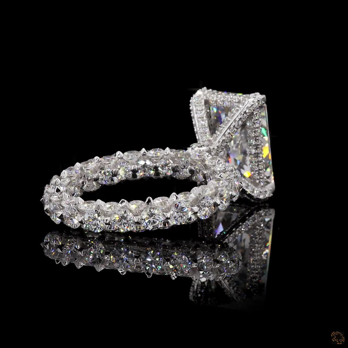 The Luster White Gold Radiant Diamond Ring