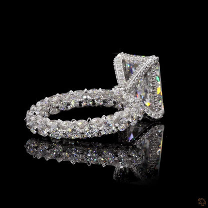 The Luster White Gold Radiant Diamond Ring