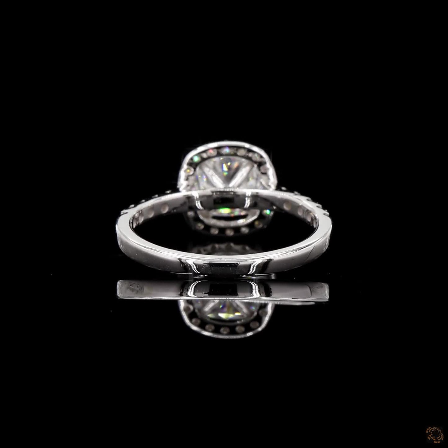 The Enchanted White Gold Round Diamond Halo Ring