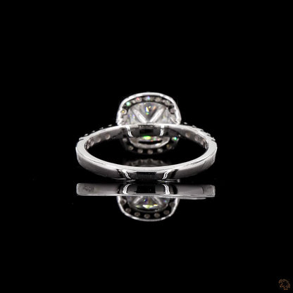 The Enchanted White Gold Round Diamond Halo Ring