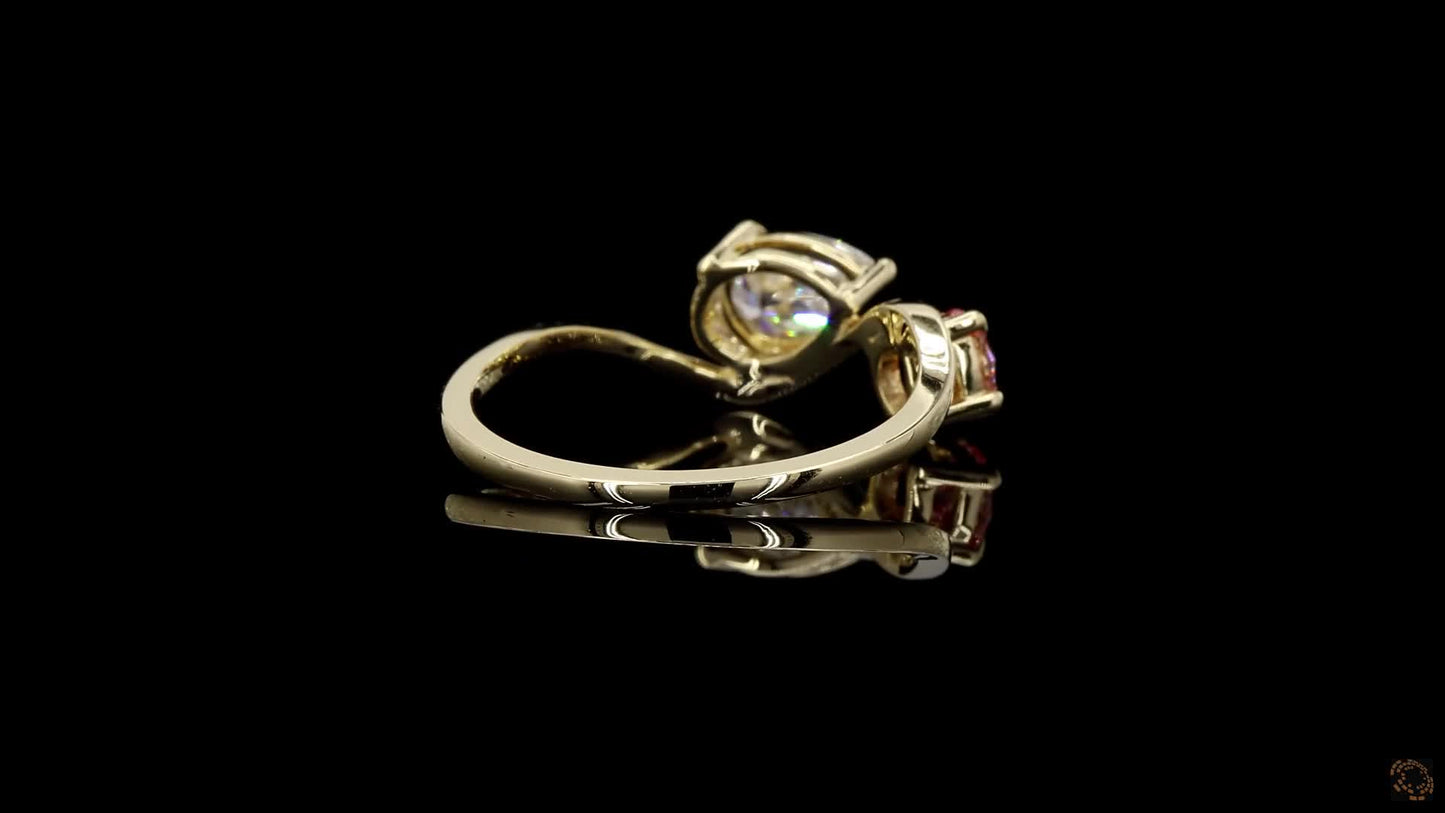 The Exquisite Yellow Gold Two-Tone Diamond Ring
