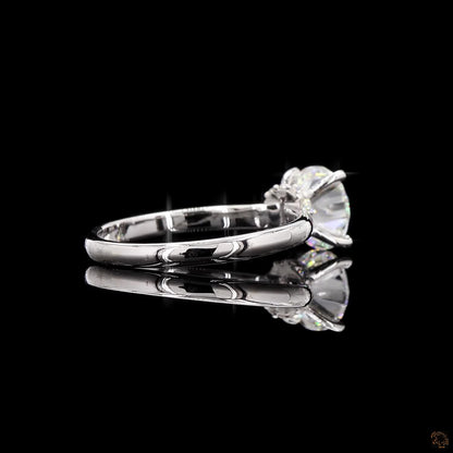 The Luster White Gold Round Diamond Ring