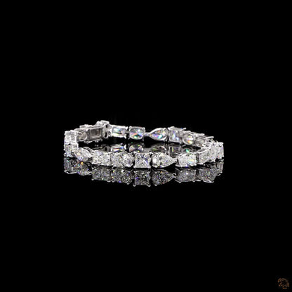 The Serenade Bracelet – White Gold Multi-Cut Lab-Grown Diamond Statement Bracelet