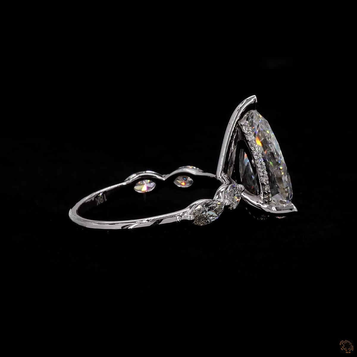 The Luster Yellow Gold Pear & Marquise Diamond Ring