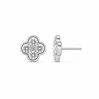 Clover Spark Diamond Studs