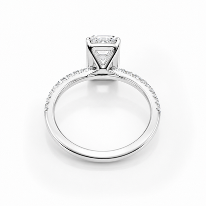 Emerald Halo Ring