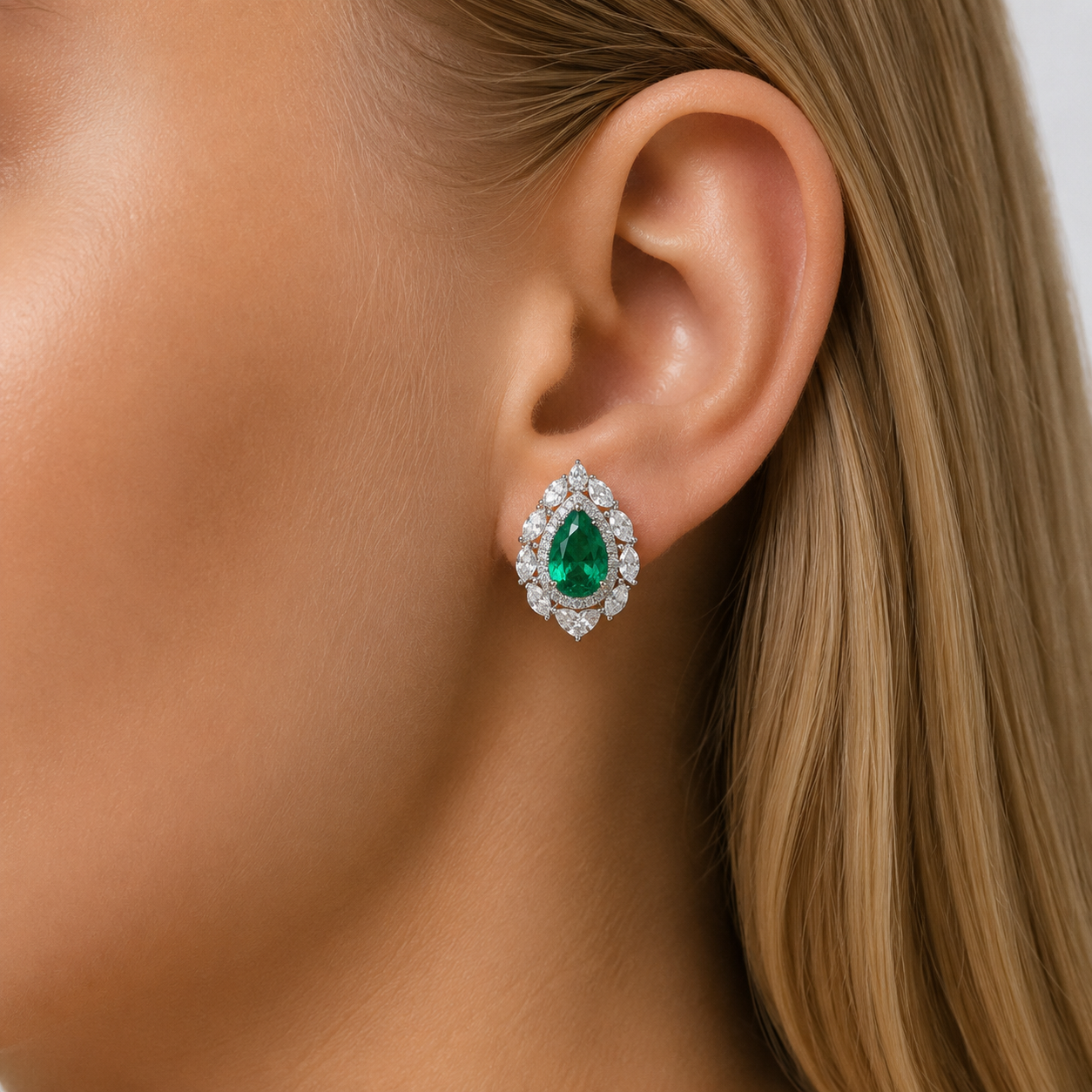 Emerald Bloom Studs