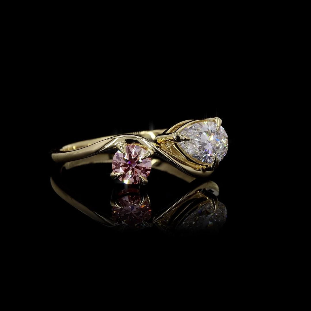 The Exquisite Yellow Gold Two-Tone Diamond Ring