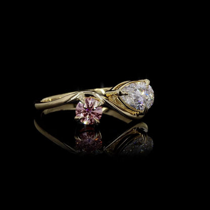 The Exquisite Yellow Gold Two-Tone Diamond Ring