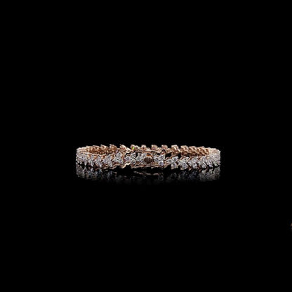 Florence Bracelet – White Gold Floral Lab Grown Diamond Bracelet