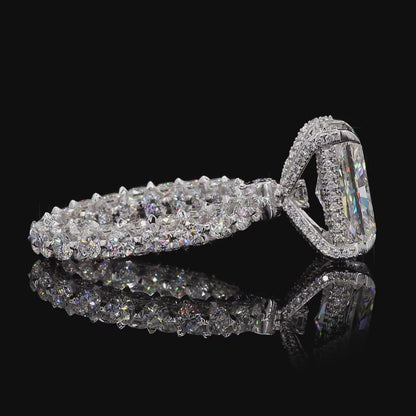 The Luster White Gold Radiant Diamond Ring