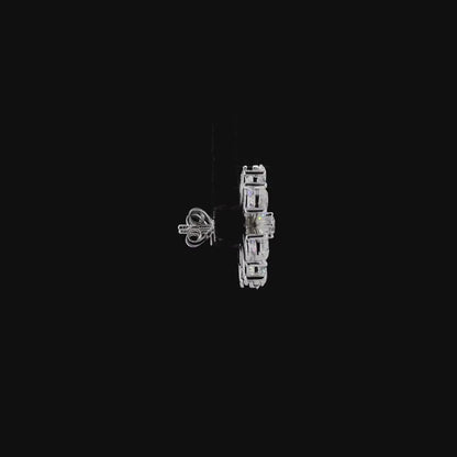 Floral Cluster Stud Diamond Earrings
