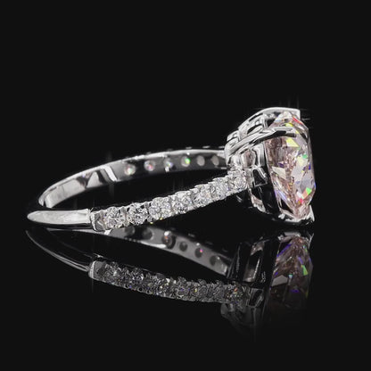 The Exquisite White Gold Heart & Round Diamond Ring