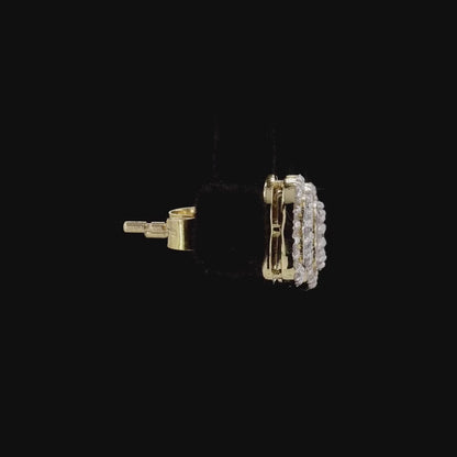 The Celeste Yellow Gold Diamond Cluster Stud Earrings