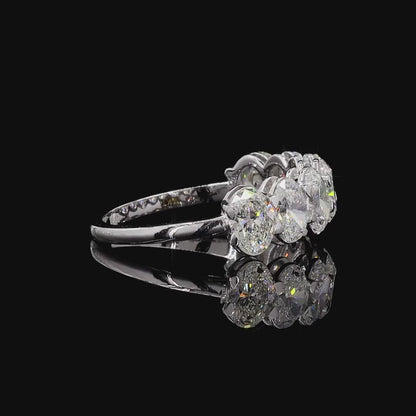 The Exquisite White Gold Oval Diamond Ring