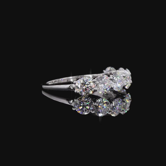 The Radiant White Gold Seven-Stone Diamond Ring