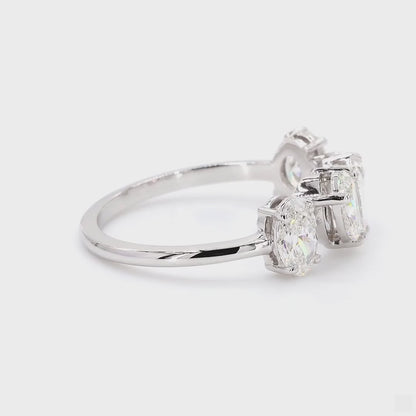 The Luster White Gold Multi-Shape Diamond Ring