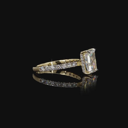 The Luster Yellow Gold Radiant Diamond Ring