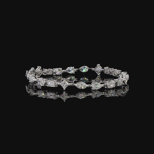 Celestia Bracelet – A Symphony of Multi-Shape Brilliance