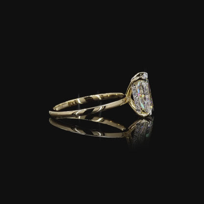 The Enchanted Yellow Gold Radiant Diamond Ring