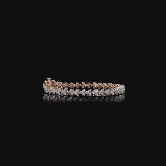 Florence Bracelet – White Gold Floral Lab Grown Diamond Bracelet