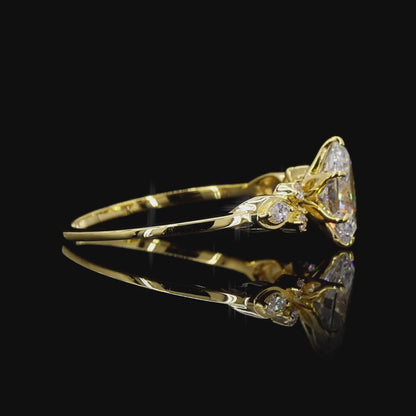 The Enchanted Yellow Gold Oval Diamond Ring
