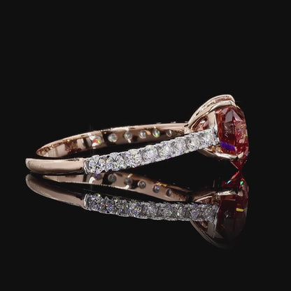 The Exquisite White Gold Heart & Round Diamond Ring