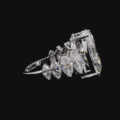Aurielle – Oval & Marquise Diamond Crown Ring