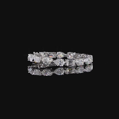Aurora – Oval, Pear & Emerald Diamond Bracelet