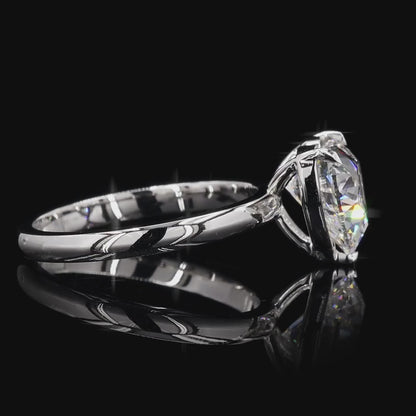 The Exquisite White Gold Heart Diamond Ring