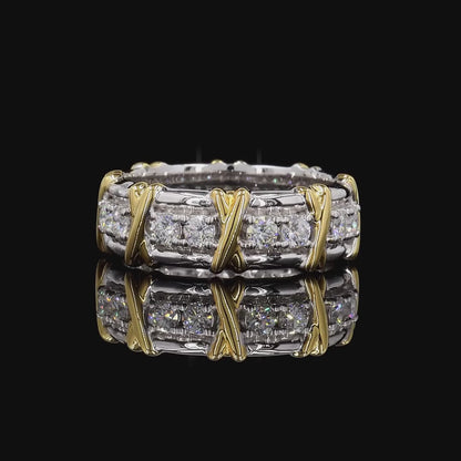The Exquisite Two-Tone Diamond Band Ring