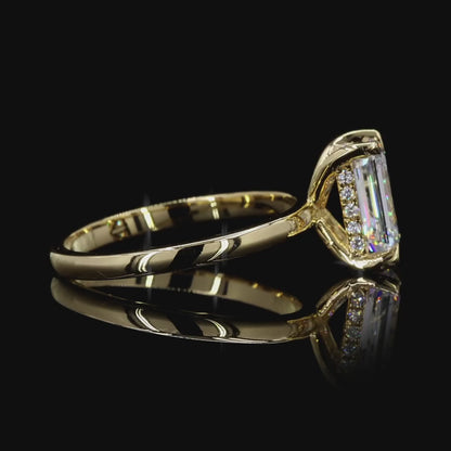 The Luster Yellow Gold Emerald Diamond Ring