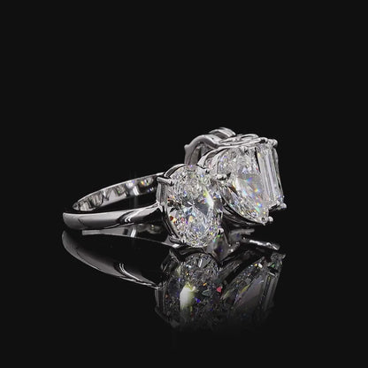 The Luster White Gold Multi-Shape Diamond Ring
